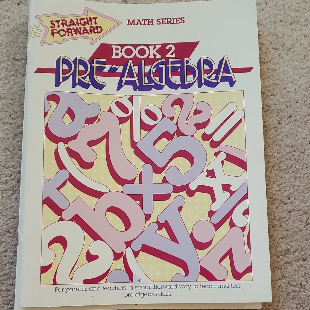 Straight Forward Pre-Algebra Books 1 and 2